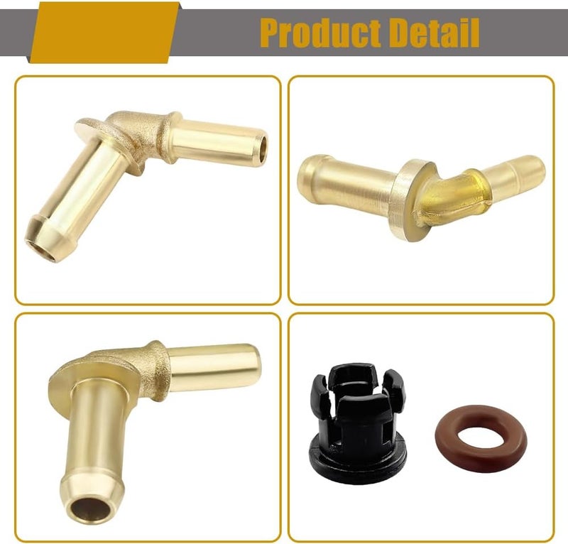 Lyxheth Car Thermostat Outlet Hose Connector Water Outlet Hose Connector Kit LR049990 Replacement for Jaguar XF 2010-2012,XJ 2011-2013,XK 2010-2015 Land Rover Range Rover/Sport Discovery 4 Velar 5.0 V8 3.0 V6 - Image 4